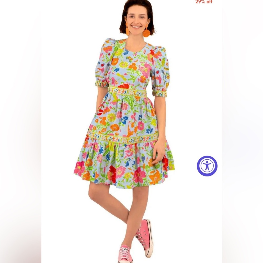Gretchen Scott Frolic Dress periwinkle size small